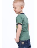 Tricou verde baieti cu imprimeu NDZ4479 - Magazin online - Boutique